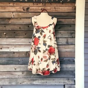 TOBI Red & Blue Rose Dress